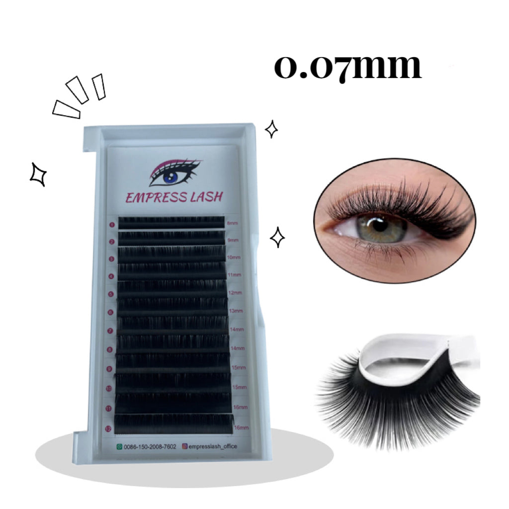 0.07MM Russian Volume Lashes ( Super Matte, Super Black )