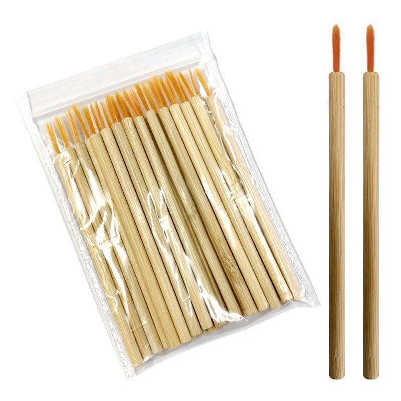 Bamboo Clear Brushes (50 pcs/pack)