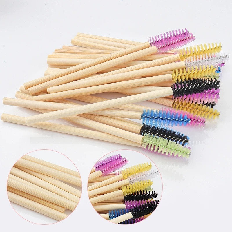 Bamboo Eyelash Mascara Brush (50Pcs/Pack)