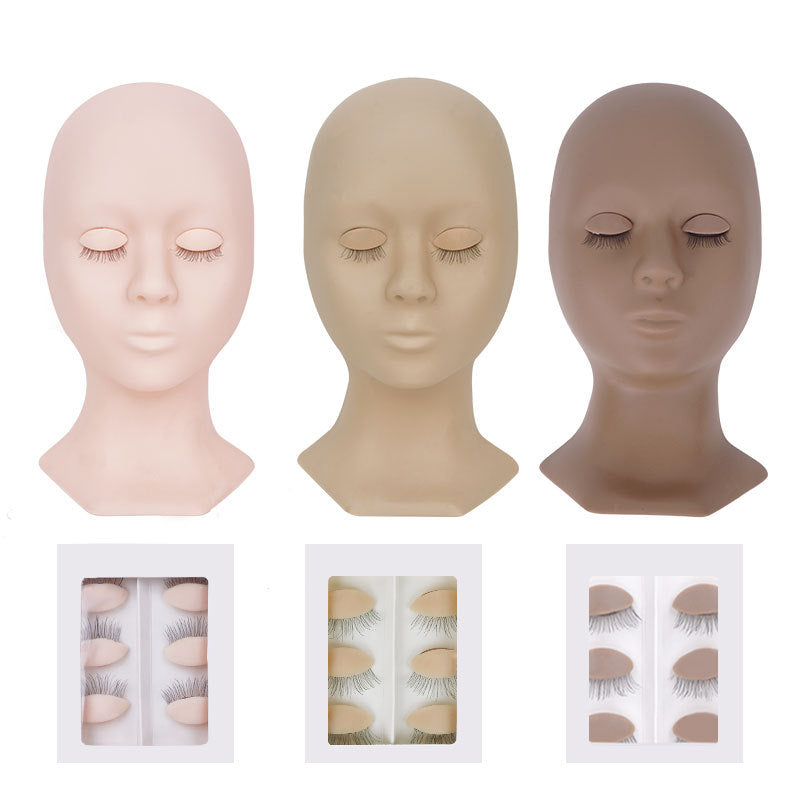 Training Mannequin With 6 Pcs Eyelids